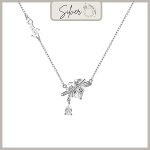Dây chuyền mặt đá trái tim tua giọt nước Silvy Charm