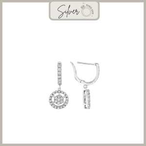 Bông tai bạc đính đá hình hoa tuyết Silvy Charm
