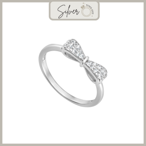 Nhẫn Bạc Hình Nơ Đính Đá Silvy Charm